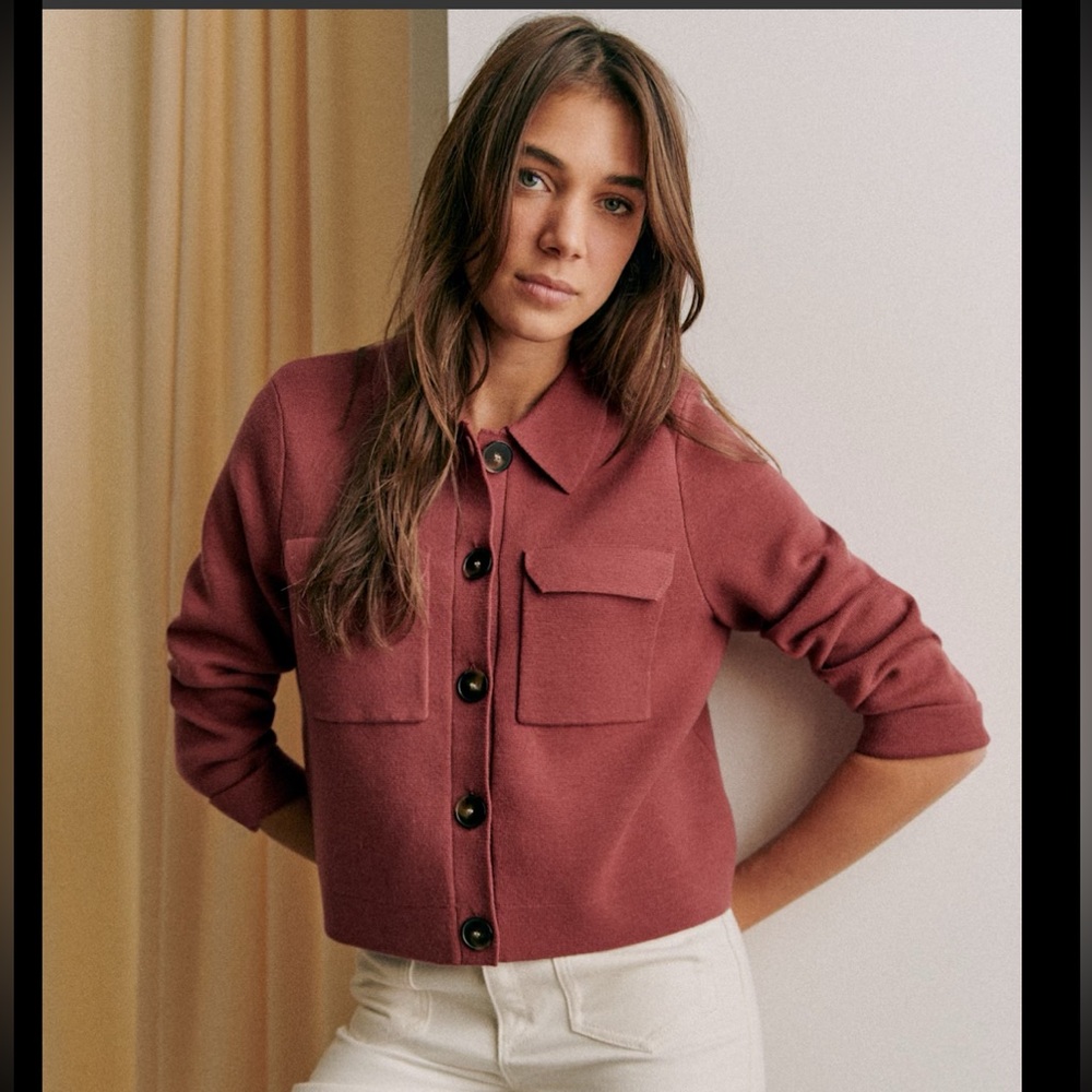 Sezane wool cardigan NWT